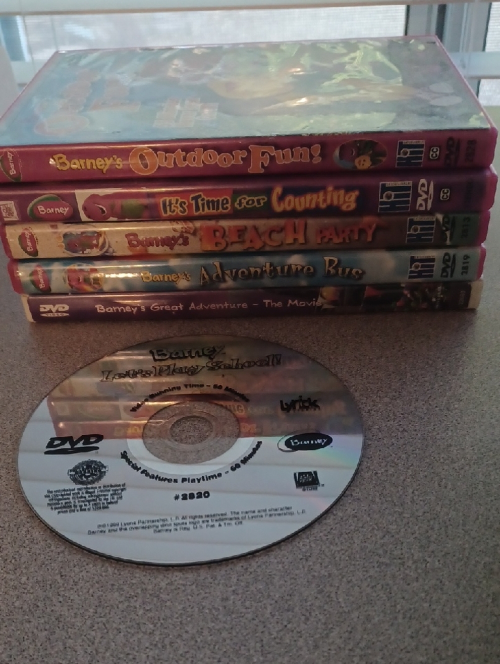 Barney Kids DVD Lot — Purple & Pink Spines